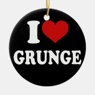 Ornamento De Cerâmica Eu Amo Grunge
