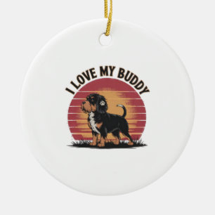 Ornamento De Cerâmica Eu Amo Meu Amigo