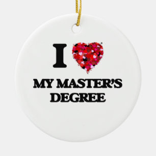 Ornamento De Cerâmica Eu amo meu grau mestre