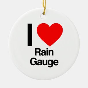 Ornamento De Cerâmica eu amo o calibre de chuva
