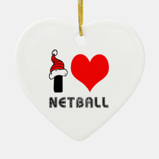 Ornamento De Cerâmica Eu amo o design do Netball