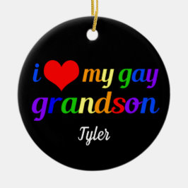 Ornamento De Cerâmica Eu Amo O Meu Avô Gay Personalizado Presente Para A