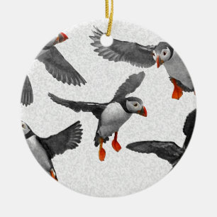 Ornamento De Cerâmica Eu amo papagaio-do-mar!