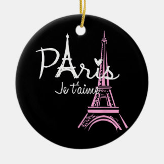 Ornamento De Cerâmica Eu Amo Paris Eiffel Torre França Souvenir Francês