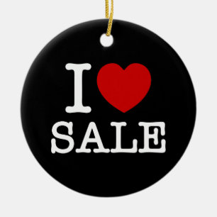 ORNAMENTO DE CERÂMICA EU AMO PROMOÇÃO