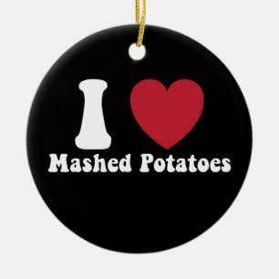 Ornamento De Cerâmica Eu Amo Purê de Batatas Presente de Jantar de Ação
