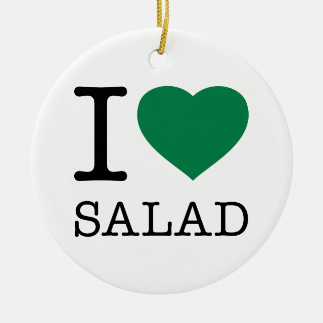 ORNAMENTO DE CERÂMICA EU AMO SALAD (Frente)