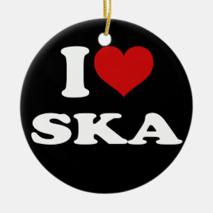 Ornamento De Cerâmica Eu Amo Ska