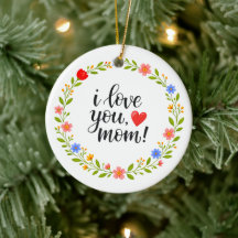 Eu Amo Você Mamãe Dia das Mães Caligrafia Floral |