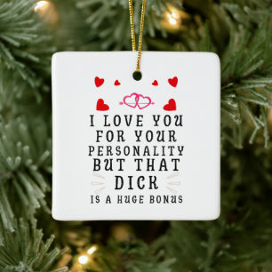 Ornamento De Cerâmica Eu Amo Você Por Sua Personalidade, Aniversário Div