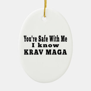 Ornamento De Cerâmica Eu conheço Krav Maga