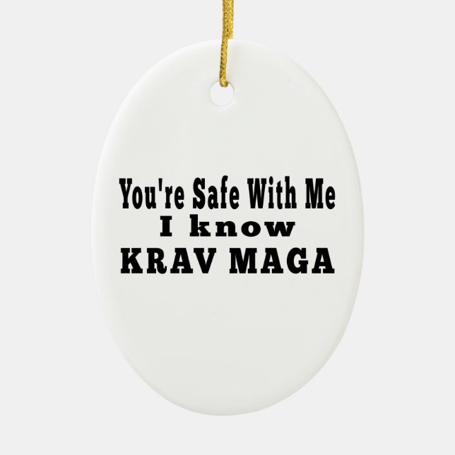 Ornamento De Cerâmica Eu conheço Krav Maga (Frente)