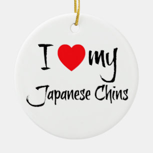 Ornamento De Cerâmica Eu Corto Os Meus Cachorros Japoneses