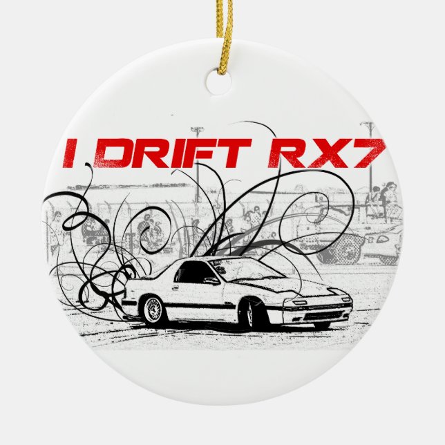 Ornamento De Cerâmica Eu derivo RX7 (Frente)