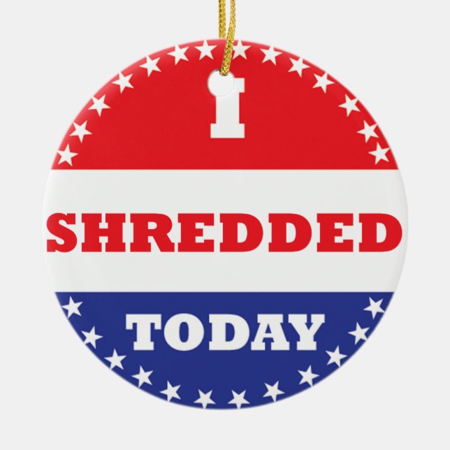 Ornamento De Cerâmica Eu Destruí Hoje (Frente)