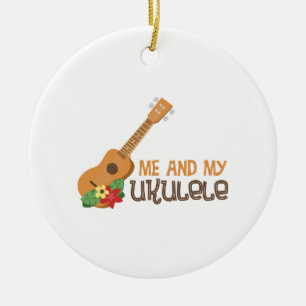 Ornamento De Cerâmica Eu e o meu Ukulele