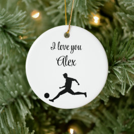 Ornamento De Cerâmica Eu era nascer de jogar futebol