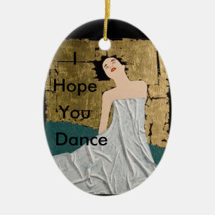Ornamento De Cerâmica Eu espero-o dança