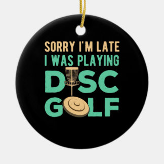 Ornamento De Cerâmica Eu Estava Jogando Golfe De Disco
