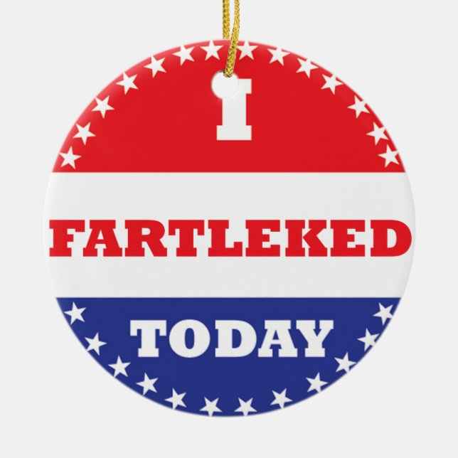 Ornamento De Cerâmica Eu Fartlek Hoje (Frente)