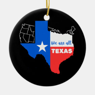 Ornamento De Cerâmica Eu Fico Com O Texas