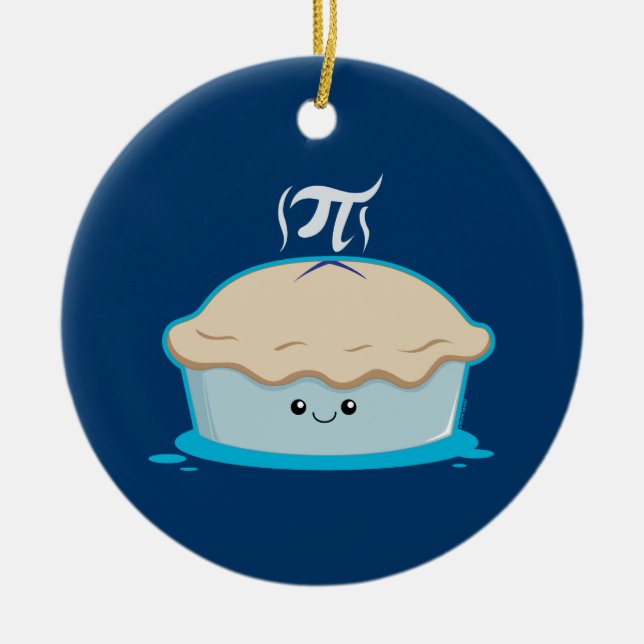 Ornamento De Cerâmica Eu gosto do Pi (Frente)