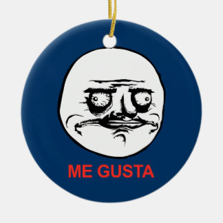 Ornamento De Cerâmica Eu Gusta enfrenta Meme