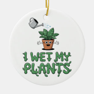Ornamento De Cerâmica Eu Molhei As Minhas Plantas - Design de Jardinagem