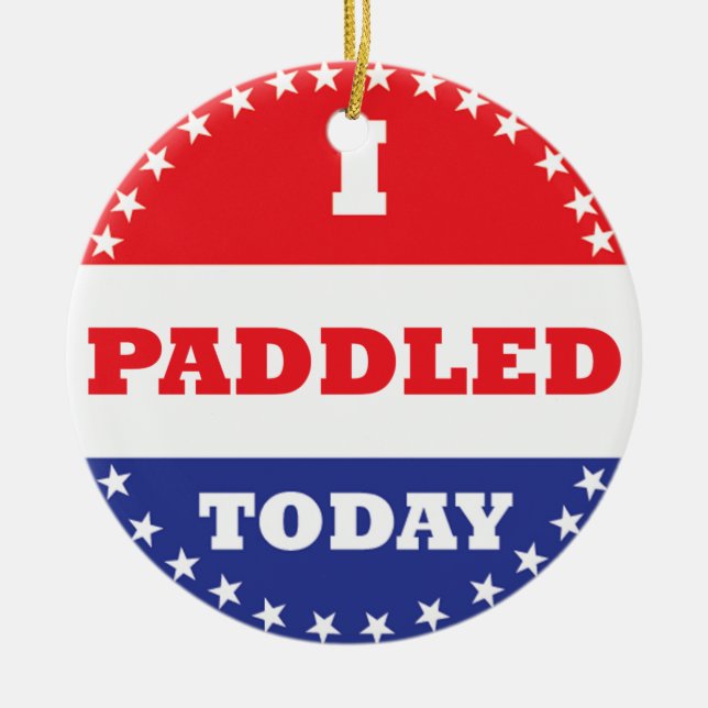 Ornamento De Cerâmica Eu Padded Hoje (Frente)