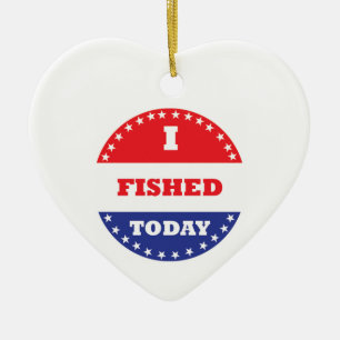 Ornamento De Cerâmica Eu Pesquei Hoje