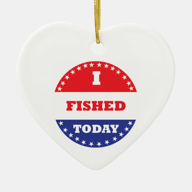 Ornamento De Cerâmica Eu Pesquei Hoje (Frente)