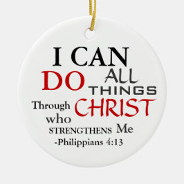 ORNAMENTO DE CERÂMICA EU POSSO FAZER TODOS OS FILIPIANOS 4:13