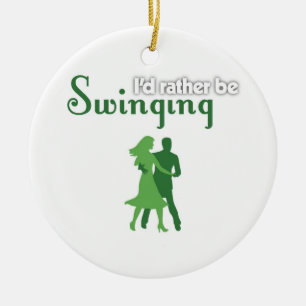 Ornamento De Cerâmica Eu preferencialmente estaria balançando