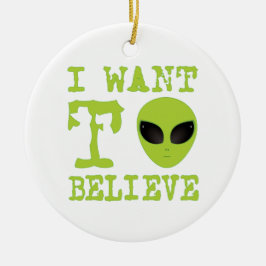 Ornamento De Cerâmica Eu quero acreditar
