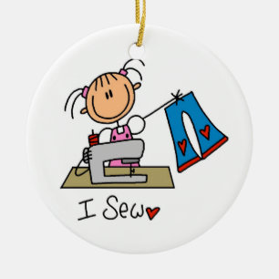 Ornamento De Cerâmica Eu Sew