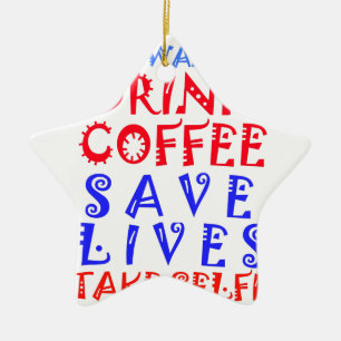 Ornamento De Cerâmica Eu só quero tomar café