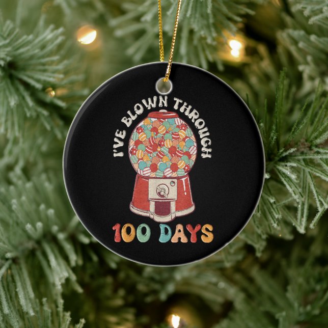 Ornamento De Cerâmica Eu Soprei Por 100 Dias (Árvore)