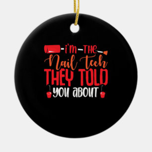 Ornamento De Cerâmica Eu Sou O Nail Tech