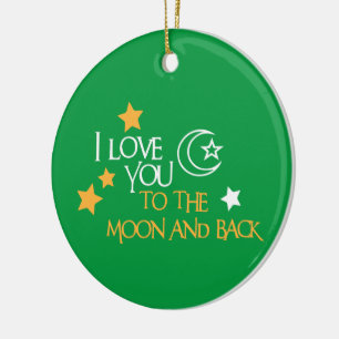 Ornamento De Cerâmica Eu te amo amigo original ao presente da LUA E da