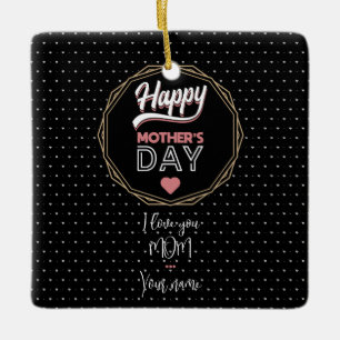 Ornamento De Cerâmica Eu te amo mãe
