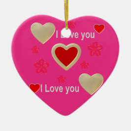 Ornamento De Cerâmica Eu te amo...mais do que qualquer palavra pode dize