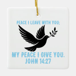 Ornamento De Cerâmica Eu te dou minha paz