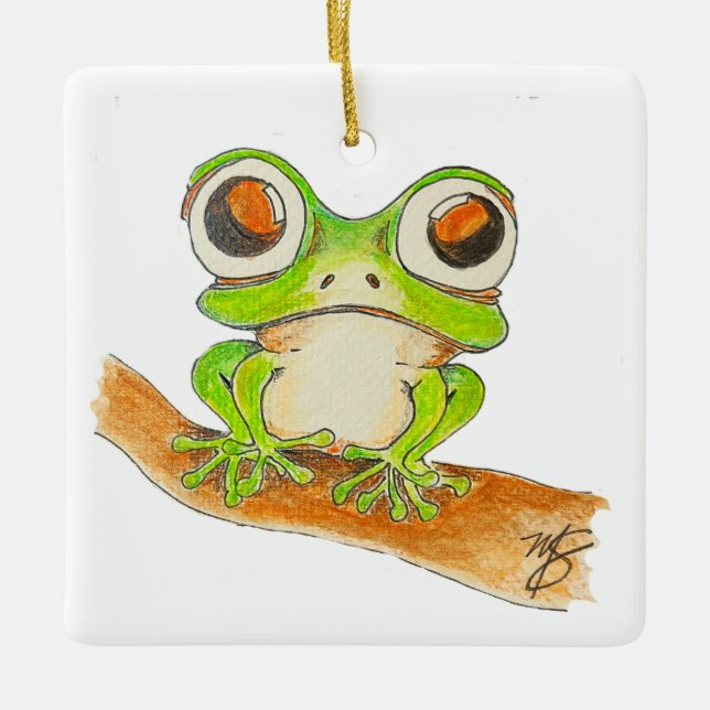 Ornamento De Cerâmica Eu Te Vejo! (Frente)