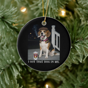 Ornamento De Cerâmica Eu Tenho Esse Cachorro Em Mim, Personalidade Engra