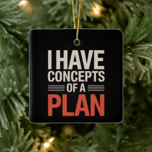 Ornamento De Cerâmica Eu tenho um conceito de plano