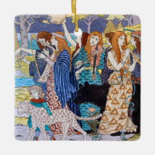 Ornamento De Cerâmica Eugene Grasset, Felix Gaudin - Harmony