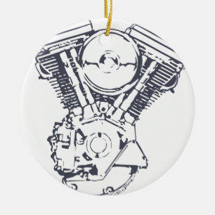 Ornamento De Cerâmica Evolução de Harley V-Gêmea