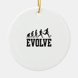 Ornamento De Cerâmica Evolução do Futebol Camisa Vintage Vetor Design_1