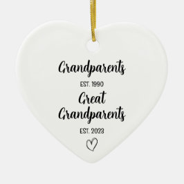 Ornamento De Cerâmica Excelente Avós Gravidez Anúncio Amor