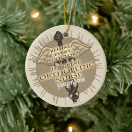 Ornamento De Cerâmica Excelente Enfermeira Ortopedia